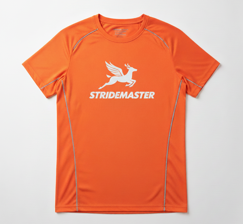 STRIDEMASTER orange athletic shirt